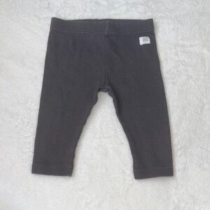 M&S ribbed Charcoal Leggings 3/6 months